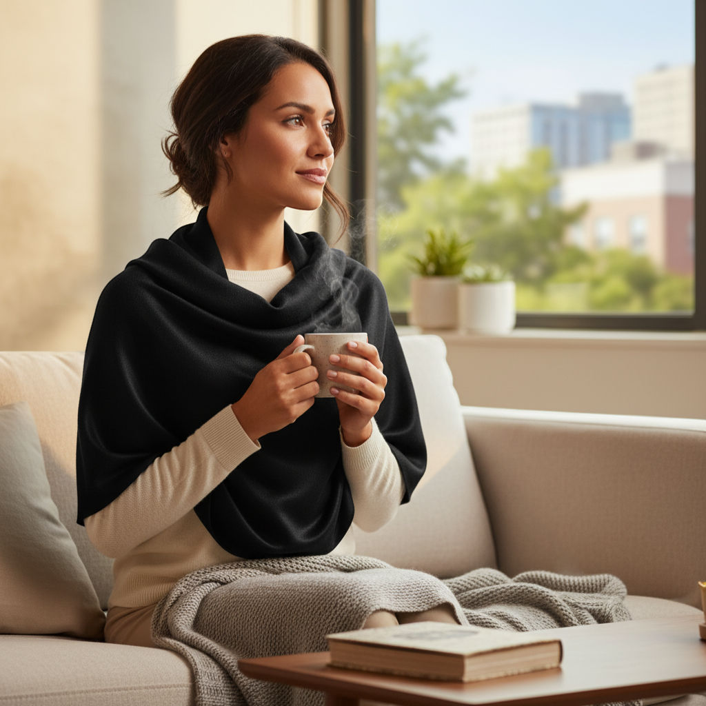 Black Cashmere Scarf